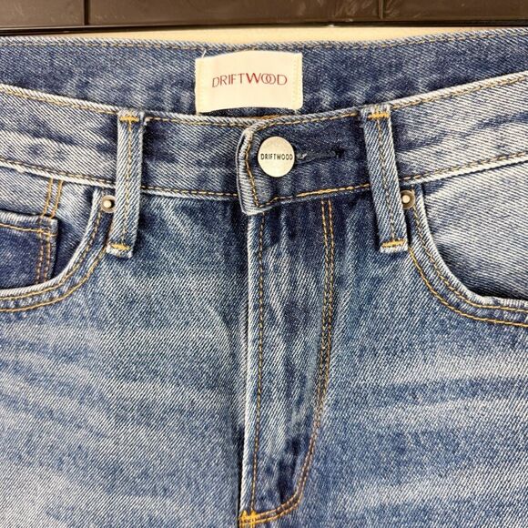 Driftwood Jeans Cropped Bootcut Rhinestone Gem Denim Size 26 - Picture 2 of 6